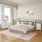  White Tall Night Stand For 11 d X 15 8 w X 48 8 h  5 Drawers  1 White Leather