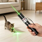 Rechargeable Lazer Green Laser Pointer Pen With Adjustable Star Cap And Lanyard