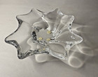 Vintage Signed Baccarat Cadix Freeform Clear Crystal Art Glass Bowl