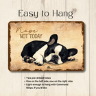 French Bulldog Sign Nope Not Today Funny Bulldog Handmade Metal Tin Wall Art