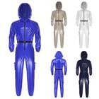 Men Coveralls Work Jumpsuit Sanitary Protection Jumpsuit Hazmat Zip Suit Outdoor