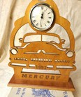 Handmade 1951 Mercury Wooden Clock A   M Woodcrafters Working