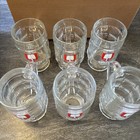 Set Of 6 Vintage Spaten Mug Beer Glasses  25l  5  Tall Germany Nos Loc Tab