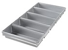 Chicago Metallic Bakeware Glazed Aluminized Steel 5-long Loaf Pan Set