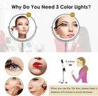 Lighted Makeup Mirror 10x Magnification Double Sided Led Vanity Mirror Rechar   