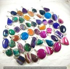 Buy Elegant Botswana Gemstone 925 Sterling Silver Plated Wholesale Pendant Lot