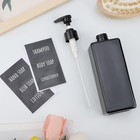 Black Shower Refillable Dispenser  4 Pack Of 16 9oz Plastic Pump