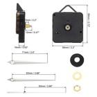 2set Quartz Clock Movement Mechanism 1 2  Shaft For 2-3mm Dial Thick Silver