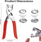 Sewing Kit With 100pcs Invisible Colored Metal Buckle   Manual Pressure Pliers