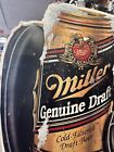  rare  Vintage Miller Genuine Draft Baseball Glove Tin Beer Man Cave Sign 38x19