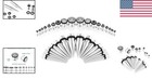 36-piece Stainless Steel Ear Gauges Set - 14g To 00g For Safe Stretching