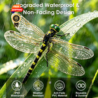 12 Pack 3d Dragonfly Clips  Fake Dragonflies With Stakes  Realistic 12pack