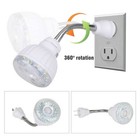 1-3x Led Motion-activated Sensor Night Light Ac Outlet Plug-in Wall Stair Lamp