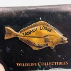 Tanaku Lodge Alaska Gg Harris Painted Pewter 3d Halibut Fish Award Lapel Pin