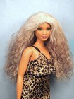 Barbie Doll Wig Size 4 Tibetan Lamb Mohair Ooak Custom  110 Ashy Blond