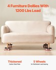 Vevor Furniture Dolly Heavy Duty Furniture Mover With 5 Wheels 1200 Lbs Capacity