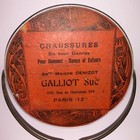Antique French Advertising Hand Mirror Galliot Shoes Paris Art Nouveau Vintage