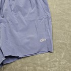 Alo Shorts Womens Small Blue Running 3in Lined Drawstring Pockets Athletic Gym