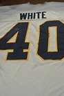 California University Game Used Football Jersey Size 48  40 White