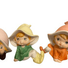 Vintage Homco Garden Elf Pixie Fairy Gnome Figurines Set Of 3