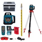 360   Self-leveling Rotary Red Beam Laser Level Tool Set With Tripod   Grade Rod