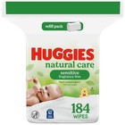 Plant-based Huggies Baby Wipes  184 Count Unscented - Eco-friendly   Gentle Care