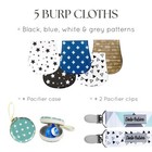 5-pack Baby Burp Cloths - Soft  Absorbent Cotton Burp Cloths - Includes Pacif   