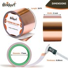 Copper Tape Conductive Adhesive Doublesided 2 Inches X 12 Yards Copper Foil Tape