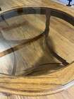 Vintage Octagonal Oak Coffee Table     1970s Mediterranean regency Style