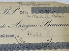 1931 Italy Milano Bank Check In New York With Registered Cancel On Stamps