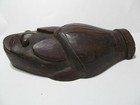 African Mask Wood Art Hand Carved Tribal Vintage Antique Indigenous 14 