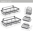 5 Pack Shower Caddy Adhesive Shower Organizer For Bathroom Storage   Kitchen