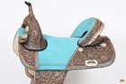 Hilason Western Horse Treeless Trail Barrel American Leather Saddle   For Horses