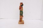 Vtg Northwest Coast Native American Hand Carved Wood Totem Pole 10 5  Signed
