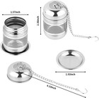 2pcs Stainless Steel Tea Infuser Strainer Fine Mesh Loose Leaf Tea With Chain
