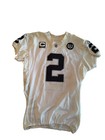 Game Worn Jamarcus Russell Oakland Raiders Road Jersey Gene Upshaw   Capt  Patch