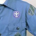 Boys Official Bsa Boy Scout Cub Scout Short Sleeve Shirt   Blue   Youth Medium