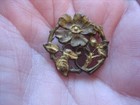Vintage 3 4  Floral  Brass Metal Openwork Button - M14