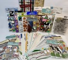 1 5lb Lot Of Scrapbook Stickers  Paper Accents  Borders  Clear Stamps 100 