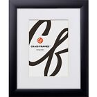 Craig Frames Contemporary 1   Modern Black Picture Frame With White Mat  4-pack