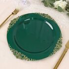 10 Round 10  Plastic Salad Dinner Plates Embossed Baroque Rim Party Decorations