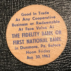 100 Year Anniversary Dunmore Pennsylvania 1962  blue  Wooden Nickel-mar703