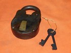 Antique Style Large Metal Padlock W  2 Skeleton Keys  works Great 