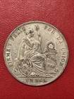 1888 Tf Peru Un Sol Silver Coin 90  25g 22 5g Asw