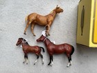 Vintage Classic Breyer Horse  3045 Quarter Horse Family Mare Foal Stallion Box