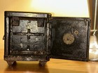 Cast Iron Bank Safe Deposit Henry C Hart Mfg 1885 Antique Vintage