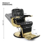 Black gold Vintage Heavyduty Recline Barber Chair Hydraulic Beauty Salon Styling