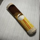 Latch Hook Tapestry Orange Sunset Water Cliffs Sunrise 32x45in Coated Backing