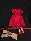 American Girl Pleasant Company Red Berry Christmas Holiday Dress Tagged  2640