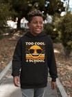 Too Cool 4 School - Retro Emoji Sunglasses Graphic Youth s Hoodie